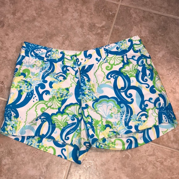 Short Mini Lilly Pulitzer Callahan Multicolore Menton Bleu Corail - Taille 00/XXS - Neuf Avec étiquettes